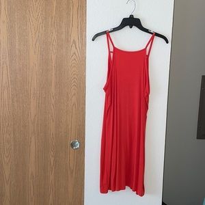 ORANGE KNEE LENGTH DRESS